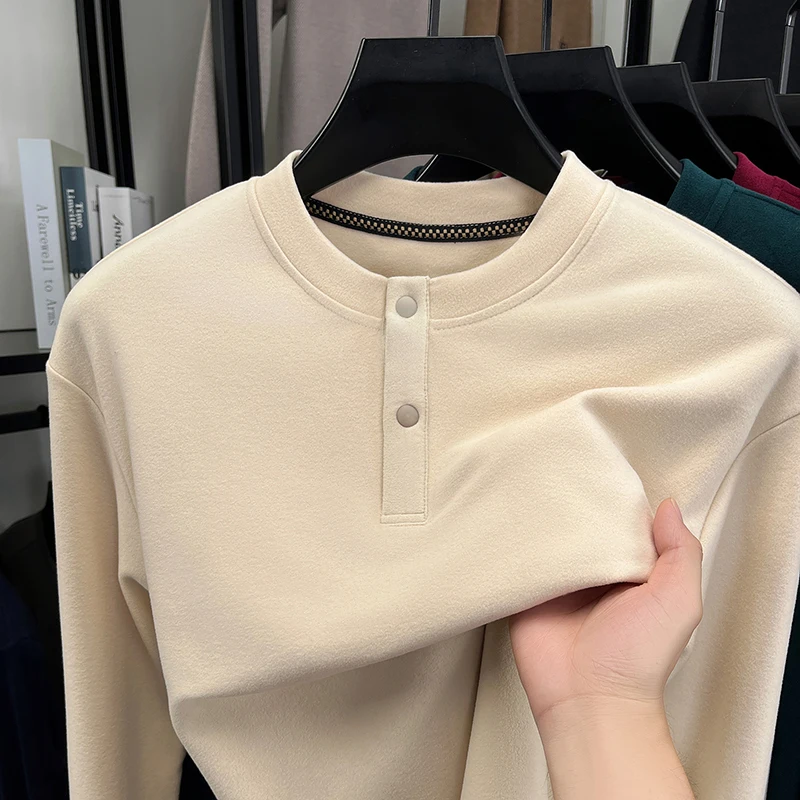 Mens Loose Fit Henley Pullover - огляд і ціна Embellish Knit