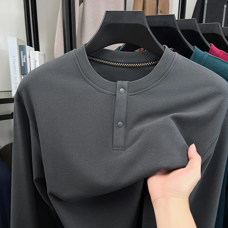 Mens Loose Fit Henley Pullover - огляд і ціна Embellish Knit