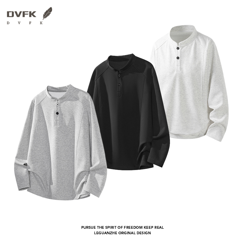 Men Raglan Sleeve Henley Long  - огляд і ціна Embellish Knit