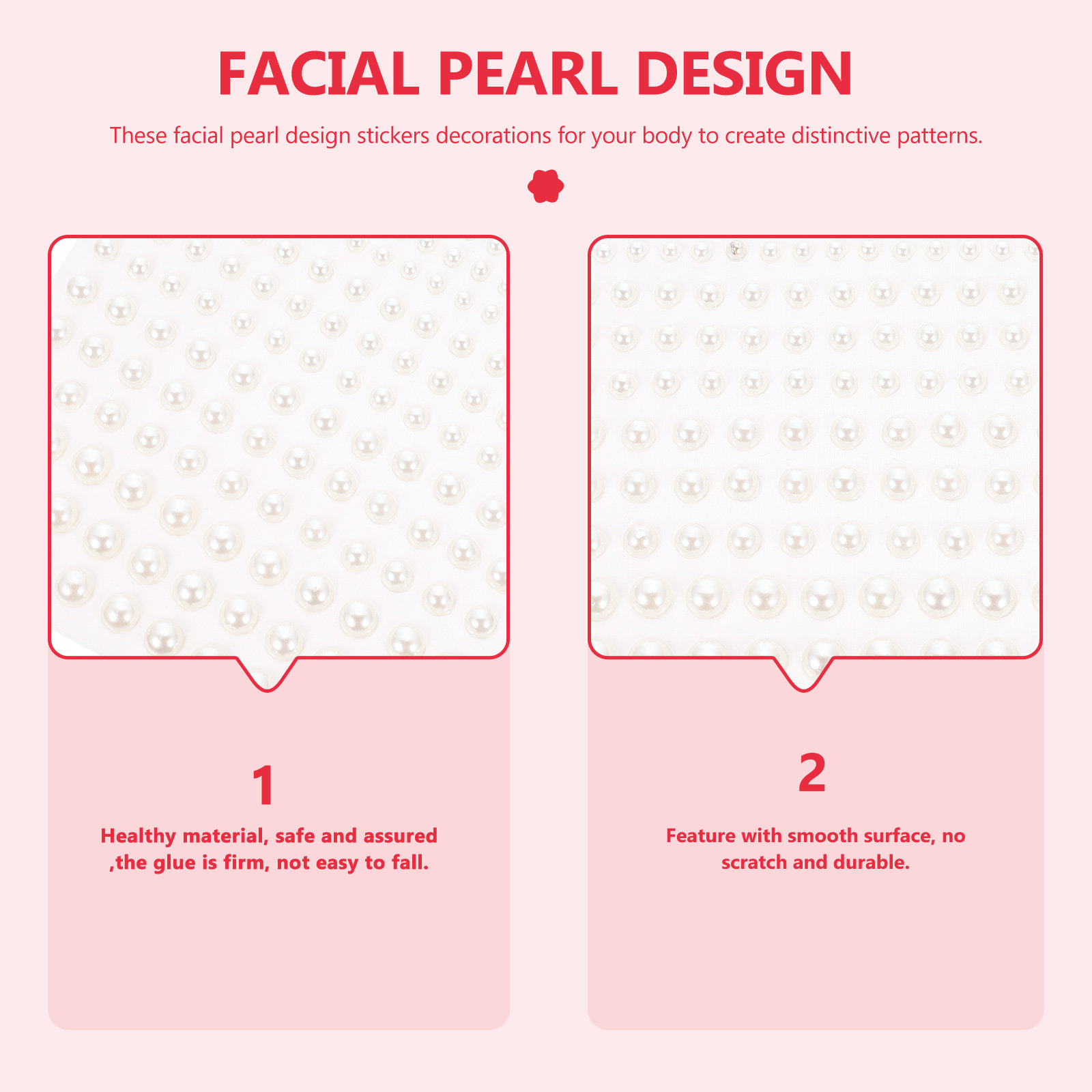 5Pcs Pearl Face Stickers Adhes - огляд і ціна Embellish Craft