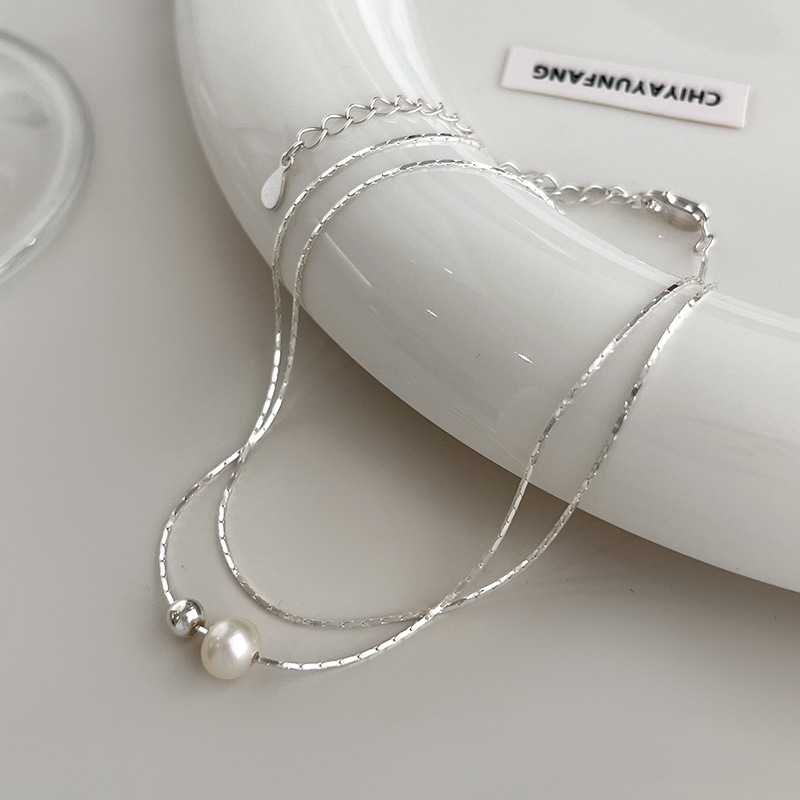 Christmas Gift 925 Sterling Si - огляд і ціна Pearl Trim Chain