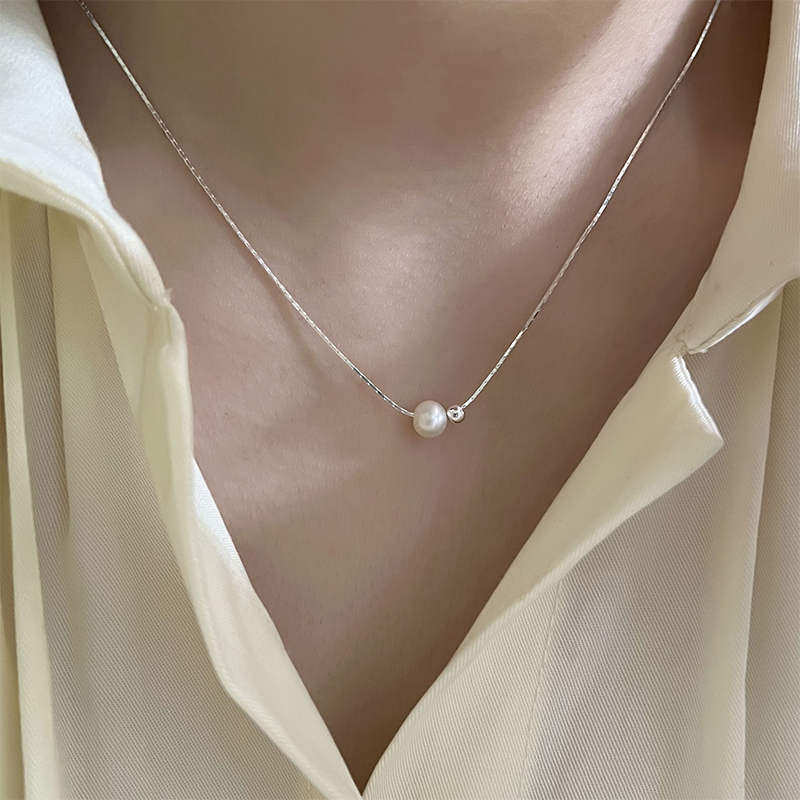 Christmas Gift 925 Sterling Si - огляд і ціна Pearl Trim Chain