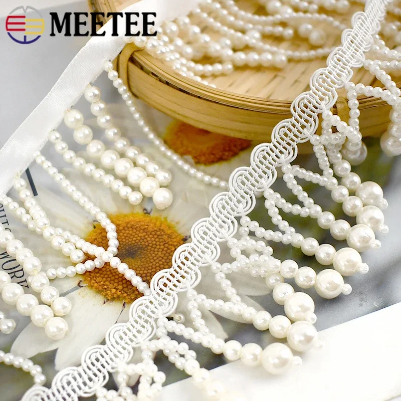 1/2Yards Pearl Beaded Tassel F - огляд і ціна Fringe Ribbon Sewing