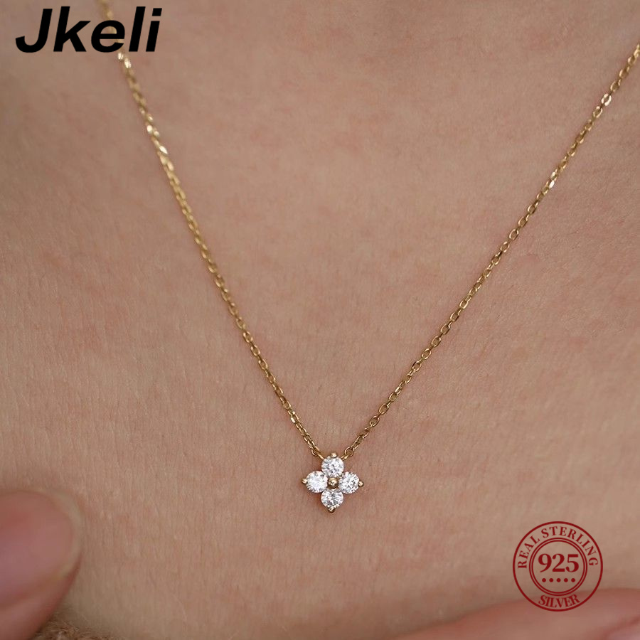 Jkeli 925 sterling silver plat - огляд і ціна Pearl Trim Chain