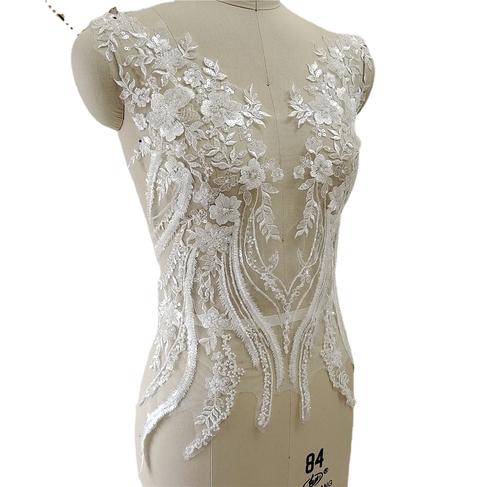 New Beaded Sequins Lace Mirror - огляд і ціна Applique Patch Flower