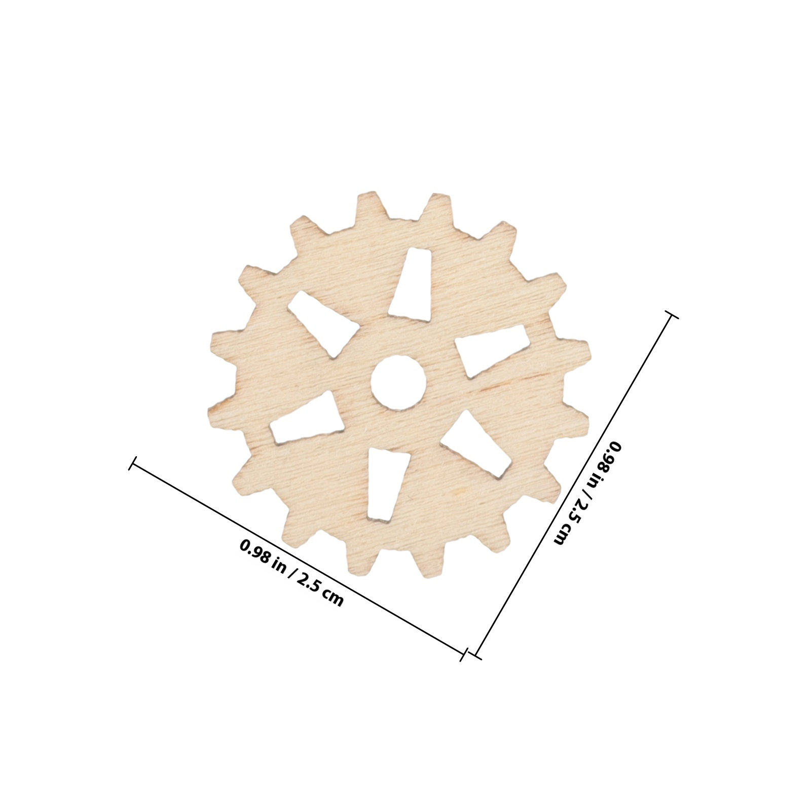 100Pcs Wood Gear Craft Pieces  - огляд і ціна Embellish Craft
